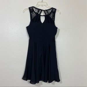 Sparkle & Fade Skater Mini Dress Sz 2 Black Mini Sleeveless Dress Strappy